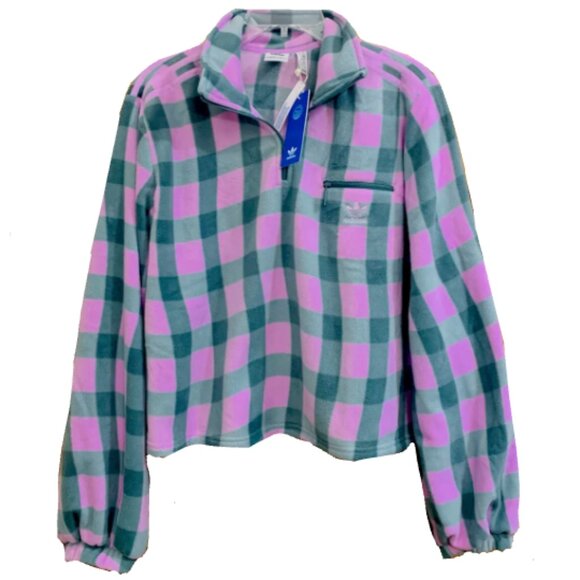 Brand New Adidas Half-Zip Polar Fleece Sweatshirt Coat - Picture 7 of 13